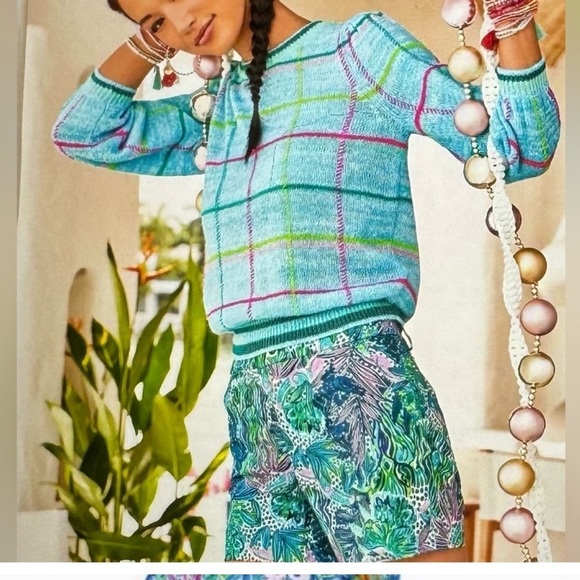 LILLY PULITZER GRETCHEN HIGH RISE SHORT
BOTANICAL GREEN HOLIDAY IN THE SUN NWT - Picture 15 of 16